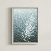 "Turquoise breath II" - Art Print in Turquoise by Lying on the grass - Framed