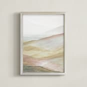 "Calming Horizons" - Art Print in Blush by Karen Kardatzke - Framed