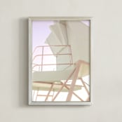 "Guard Chair 2, California" - Art Print in Turquoise beach by Jacquelyn Sloane Siklos - Framed