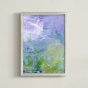 "Lexi's Garden 2" - Art Print in Blue Lavender by Teodora Guererra - Framed