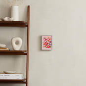 "Tropical Birds and Flowers" - Art Print in Soft Pink by Stick and Petal - In a Room