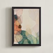 "Echoes I" - Art Print in Rust by Wendy Keller - Framed Canvas
