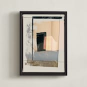 "Crossings 2" - Art Print in Peachy by Maja Cunningham - Framed Canvas