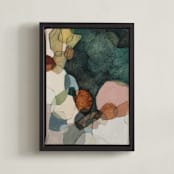 "Venn" - Art Print in Emerald by Wendy Keller - Framed Canvas
