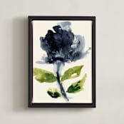 "Blue Mist No.2" - Art Print in Slate by Deborah Velasquez - Framed Canvas