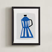 "Linocut: Italia" - Art Print in Adria by Maja Cunningham - Framed Canvas