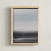 "Sensitive to the Subtle II" - Art Print in Blue Grey by Christa Kimble - Framed Canvas