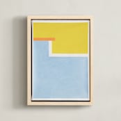 "Coastal Harmony" - Art Print in Sun by Joyce Pinheiro - Framed Canvas