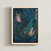 "Dreamscape 2" - Art Print in Midnight Green by Yaling Hou Suzuki - Framed Canvas