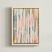"Painted Forest 1" - Art Print in Rose by Lindsay Megahed - Framed Canvas