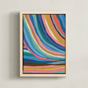 "Chromatic Dream 1" - Art Print in Rainbow by Carrie Moradi - Framed Canvas