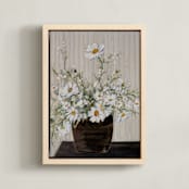 "Sunday Morning" - Art Print in Beige by Arohika Verma - Framed Canvas