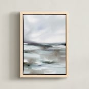 "Sweeping Azure I" - Art Print in Azure by Nicoletta Savod - Framed Canvas