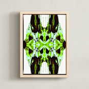 "Not the way it seems print" - Art Print in Toxic Mint by Greta Staknyte - Framed Canvas