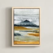 "Golden Coast I" - Art Print in Marigold by Lara Eckerman - Framed Canvas