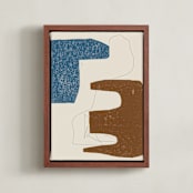 "Color Me Pretty II" - Art Print in Terracotta by Maja Cunningham - Framed Canvas