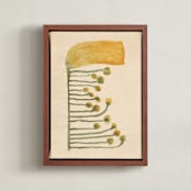 "Dream Garden Blooms 2" - Art Print in Goldenrod Yellow by Alisa Galitsyna - Framed Canvas