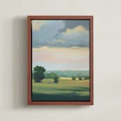 "Bright and Early 2" - Art Print in Field by Stephanie Goos Johnson - Framed Canvas