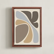 "Affinity II" - Art Print in Sandy Beige by Dominique Vari - Framed Canvas
