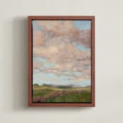 "Panorama 2" - Art Print in Ochre by Wendy Keller - Framed Canvas