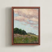 "Panorama 1" - Art Print in Olive by Wendy Keller - Framed Canvas