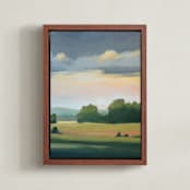 "Bright and Early 3" - Art Print in Field by Stephanie Goos Johnson - Framed Canvas