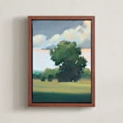 "Bright and Early 1" - Art Print in Field by Stephanie Goos Johnson - Framed Canvas