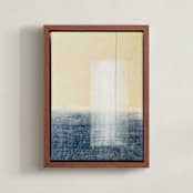 "Lumen" - Art Print in Pastel Yellow by Tania Medeiros - Framed Canvas