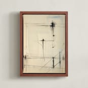 "opus (creation)" - Art Print in Cream by Daryn Kinney - Framed Canvas