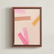 "Confetti 1" - Art Print in Cotton Candy by Maja Cunningham - Framed Canvas