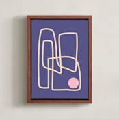 "Hide and Seek" - Art Print in Grape by Beth Vassalo - Framed Canvas