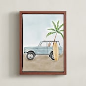 "Beach Cruiser" - Art Print in Seaside by Vilija - Framed Canvas