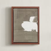 "Mindfulness 2" - Art Print in Grey by Shiho Whitehead - Framed Canvas