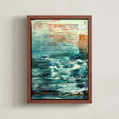 "It's Alright With Me " - Art Print in Ocean Wave by Stacy Kron - Framed Canvas