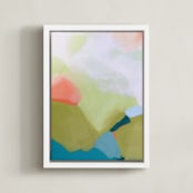 "Nev I" - Art Print in Celery by Mya Bessette - Framed Canvas