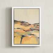 "Sunny Landscape 1" - Art Print in Pale Sunny Yellow by Ashley Armistead - Framed Canvas