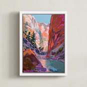 "Open Space 1" - Art Print in Desert Stone by Jess Franks - Framed Canvas