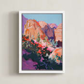 "Open Space 2" - Art Print in Desert Stone by Jess Franks - Framed Canvas