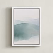 "Echo of a Memory 1" - Art Print in Sage Green by Rebecca King - Framed Canvas