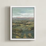 "Yorkshire" - Art Print in Hillside by Wendy Keller - Framed Canvas