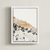 "Aurum 2" - Art Print in snow by Kamala Nahas - Framed Canvas