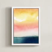 "Glimmer" - Art Print in Sea by Lindsay Megahed - Framed Canvas