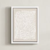 "Falling, Falling" - Art Print in Coastal Drift by Jayne Alfieri - Framed Canvas