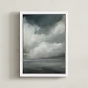 "Reverie II" - Art Print in Slate Grey by Mya Bessette - Framed Canvas