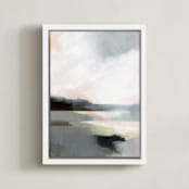 "Sunrise in Grey" - Art Print in Sunrise Mist by AlisonJerry - Framed Canvas