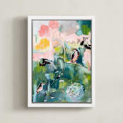 "Your Secret is Safe With Me" - Art Print in Forest by Mary Ketch - Framed Canvas