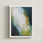 "lush green" - Art Print in Mallard Blue by Mya Bessette - Framed Canvas