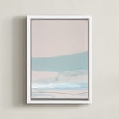 "Offshore Breeze" - Art Print in light greeniish blue by Caryn Owen - Framed Canvas