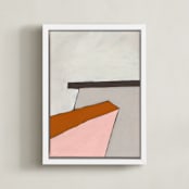 "Two of Us" - Art Print in Warm Charcoal by Karyn Denten - Framed Canvas