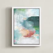 "Cascading Forest 1" - Art Print in Forest Green by AlisonJerry - Framed Canvas